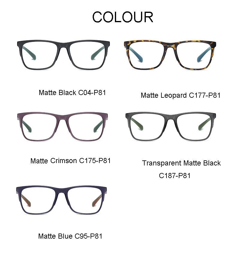 Hotochki Unisex Full Rim TR-90 Resin Frame Eyeglasses 2309 Full Rim Hotochki