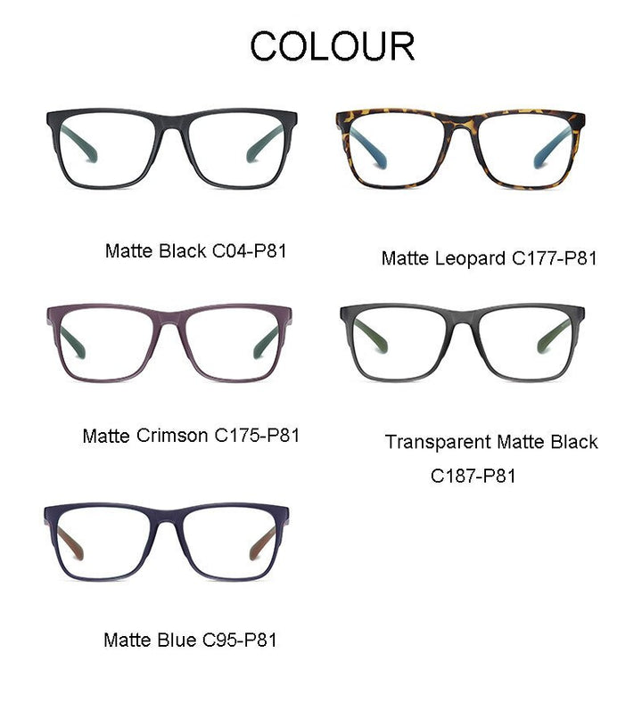 Hotochki Unisex Full Rim TR-90 Resin Frame Eyeglasses 2309 Full Rim Hotochki