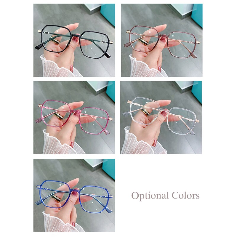 Hotony Women's Full Rim TR 90 Resin Square Frame Eyeglasses Lk304 Full Rim Hotony