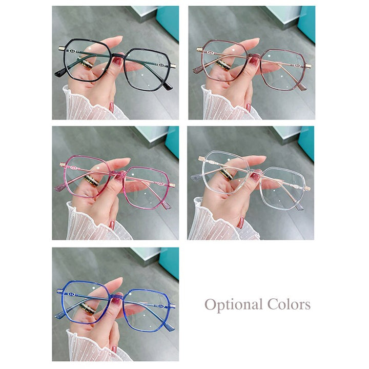 Hotony Women's Full Rim TR 90 Resin Square Frame Eyeglasses Lk304 Full Rim Hotony