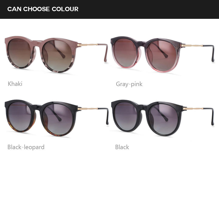 CCspace Unisex Full Rim Round Tr 90 Titanium Frame Eyeglasses Clip On Sunglasses 54044 With Clip Ons CCspace