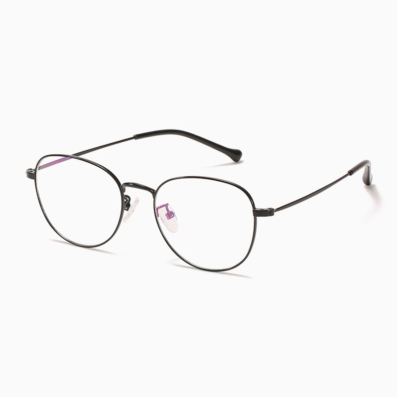 Hotony Unisex Full Rim Polygon Round Alloy Eyeglasses 7444 Full Rim Hotony   