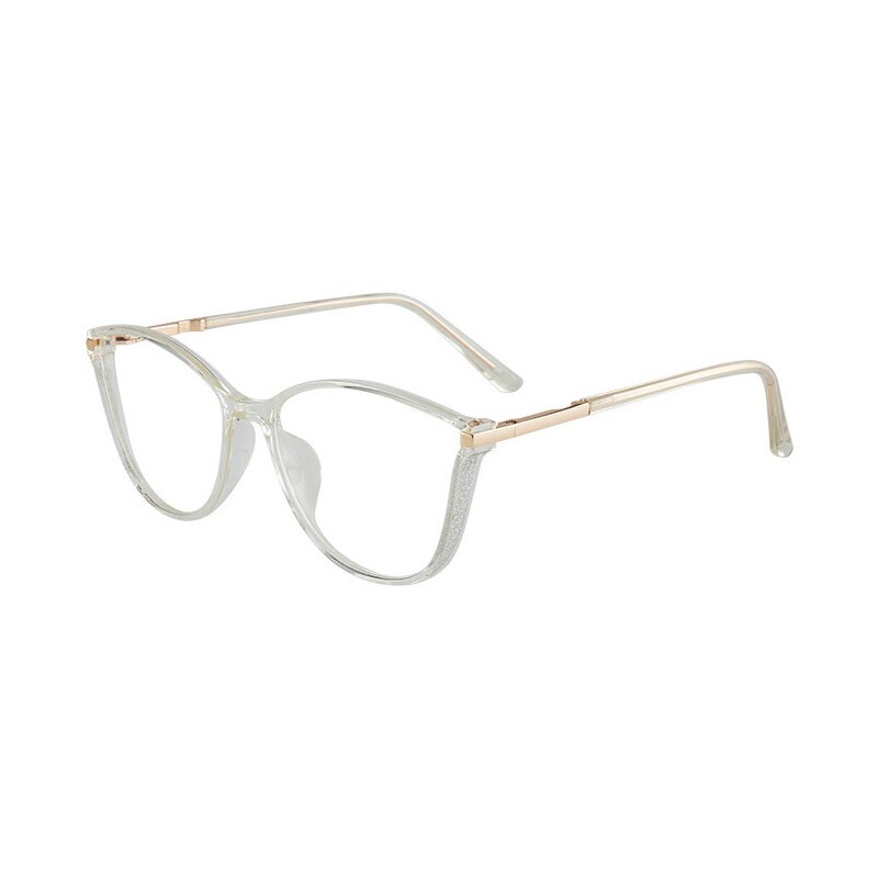 Hotony Women's Full Rim TR 90 Resin Cat Eye Frame Eyeglasses 7041 Full Rim Hotony transparent