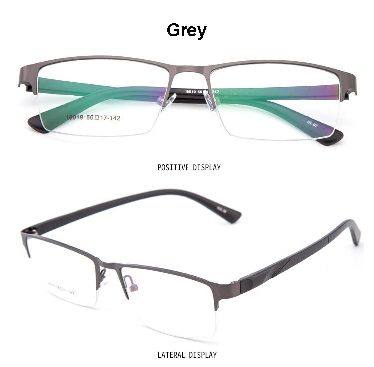 Hotochki Unisex Semi Rim Alloy Frame Eyeglasses 16019 Semi Rim Hotochki