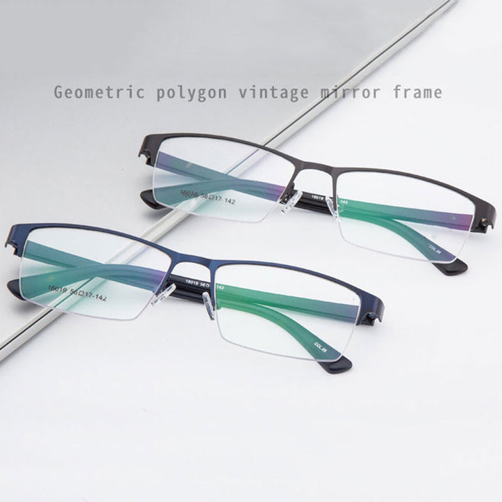 Hotochki Unisex Semi Rim Alloy Frame Eyeglasses 16019 Semi Rim Hotochki