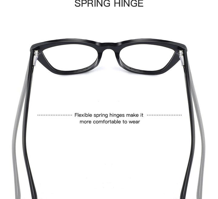 Hotochki Women's Full Rim Cat Eye TR-90 Resin Acetate Frame Eyeglasses Z508 Full Rim Hotochki