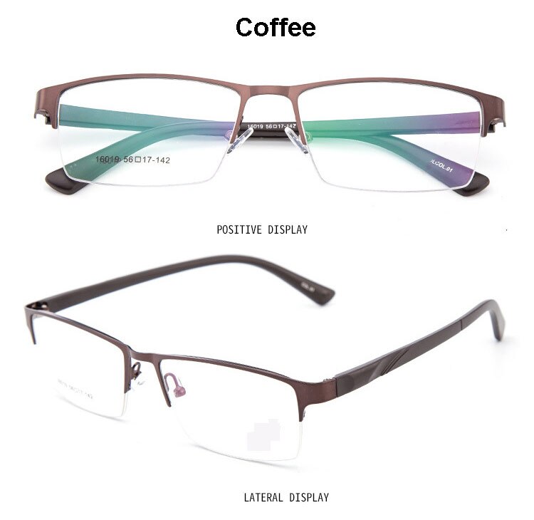 Hotochki Unisex Semi Rim Alloy Frame Eyeglasses 16019 Semi Rim Hotochki