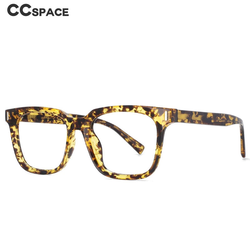 CCspace Unisex Full Rim Square Tr 90 Titanium Frame Eyeglasses 53829 Full Rim CCspace