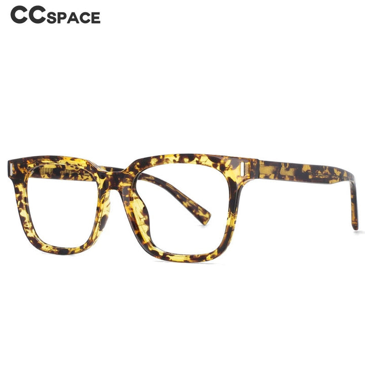 CCspace Unisex Full Rim Square Tr 90 Titanium Frame Eyeglasses 53829 Full Rim CCspace