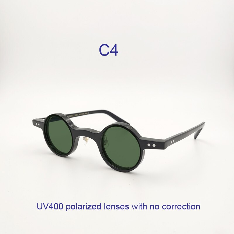Yujo Unisex Full Rim Small Round Eyeglasses Acetate Y036 Full Rim Yujo C4 China