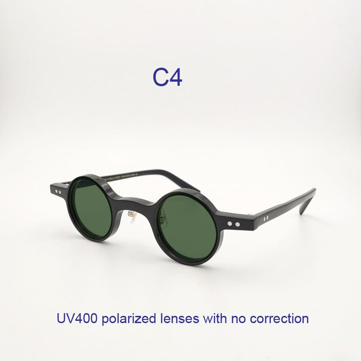 Yujo Unisex Full Rim Small Round Eyeglasses Acetate Y036 Full Rim Yujo C4 China