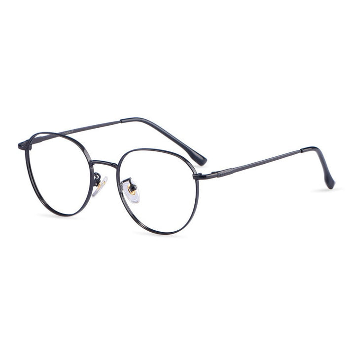Hotony Unisex Full Rim Titanium Alloy Polygonal Frame Eyeglasses 80047 Full Rim Hotony