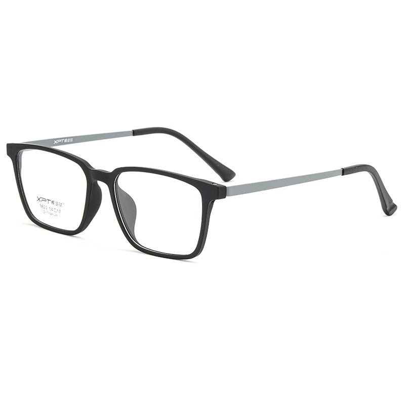 Yimaruili Men's Full Rim Square β Titanium TR 90 Resin Frame Eyeglasses 9822 Full Rim Yimaruili Eyeglasses