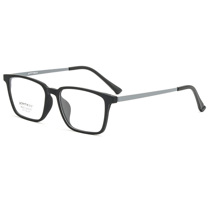 Yimaruili Men's Full Rim Square β Titanium TR 90 Resin Frame Eyeglasses 9822 Full Rim Yimaruili Eyeglasses