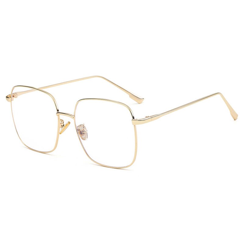 Hotony Unisex Full Rim Square Alloy Eyeglasses  8810 Full Rim Hotony Gold