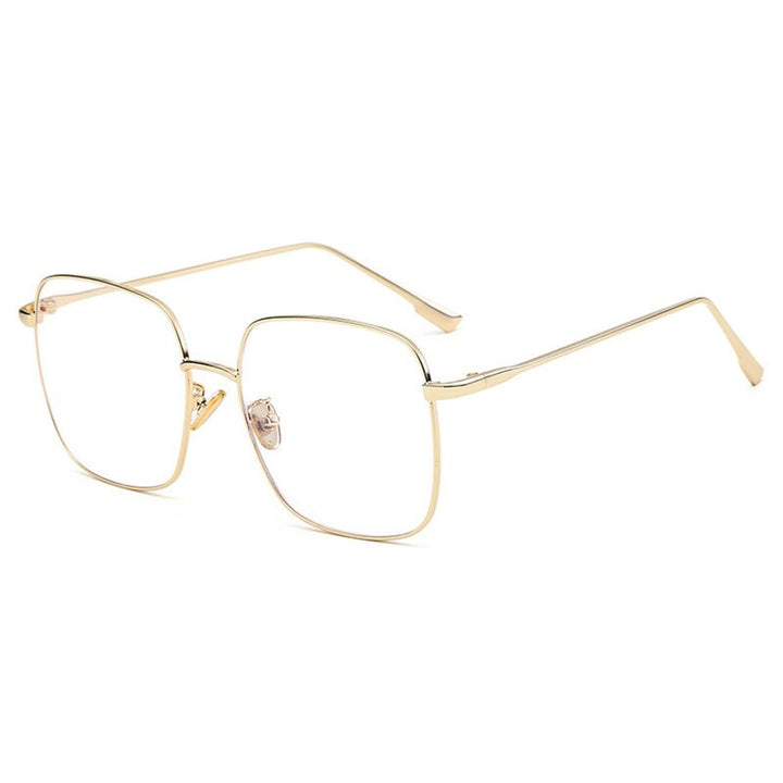 Hotony Unisex Full Rim Square Alloy Eyeglasses  8810 Full Rim Hotony Gold