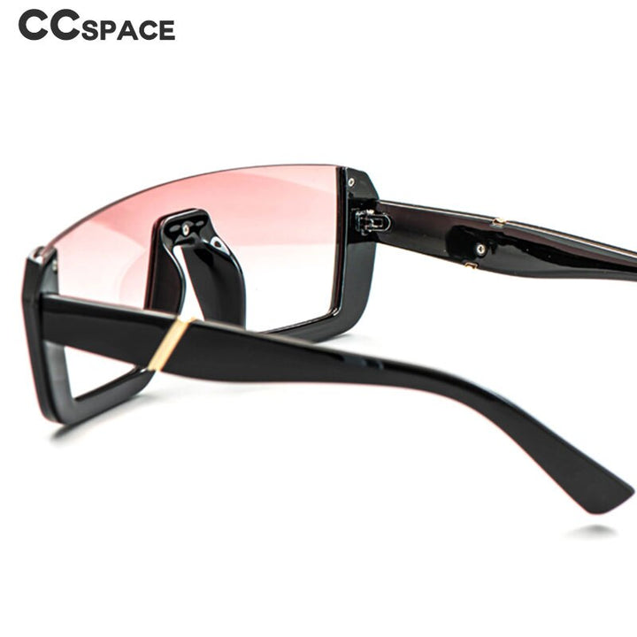 CCspace Women's Semi Rim One Goggle Lens Resin Frame Sunglasses 51013 Sunglasses CCspace Sunglasses