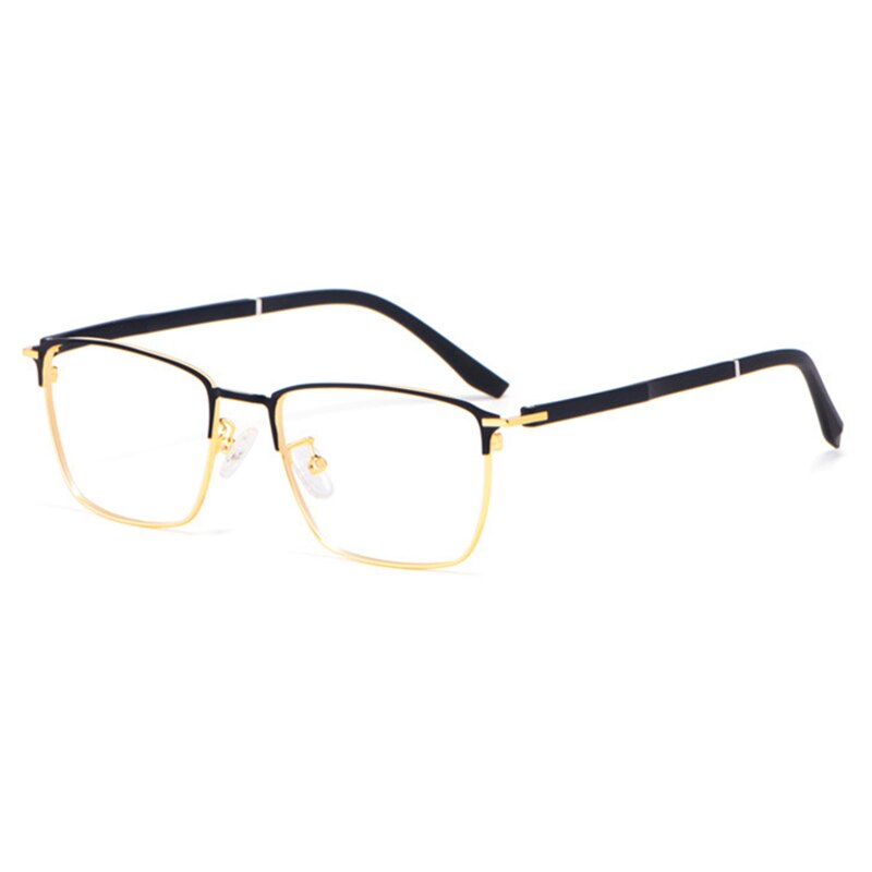 Hotony Unisex Full Rim Square Alloy Frame Eyeglasses 3007 Full Rim Hotony Gold