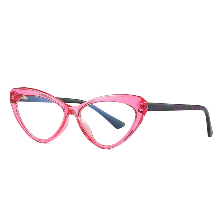 CCspace Unisex Full Rim Cat Eye Tr 90 Titanium Frame Eyeglasses 47532 Full Rim CCspace C3