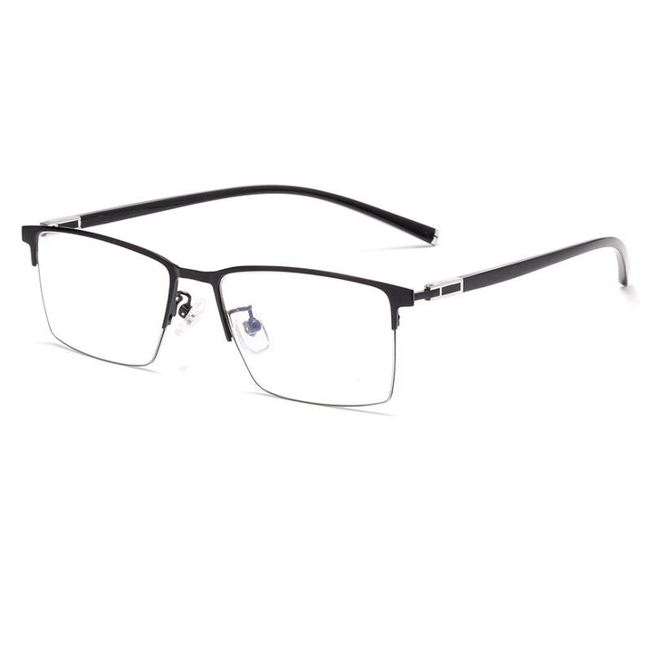 Yimaruili Men's Full Rim Titanium Alloy Frame Eyeglasses  P9832 Full Rim Yimaruili Eyeglasses Black