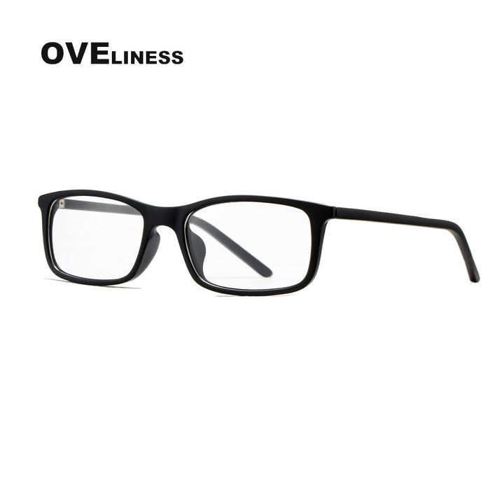 Oveliness Unisex Full Rim Square Tr 90 Titanium Eyeglasses 7252 Full Rim Oveliness black