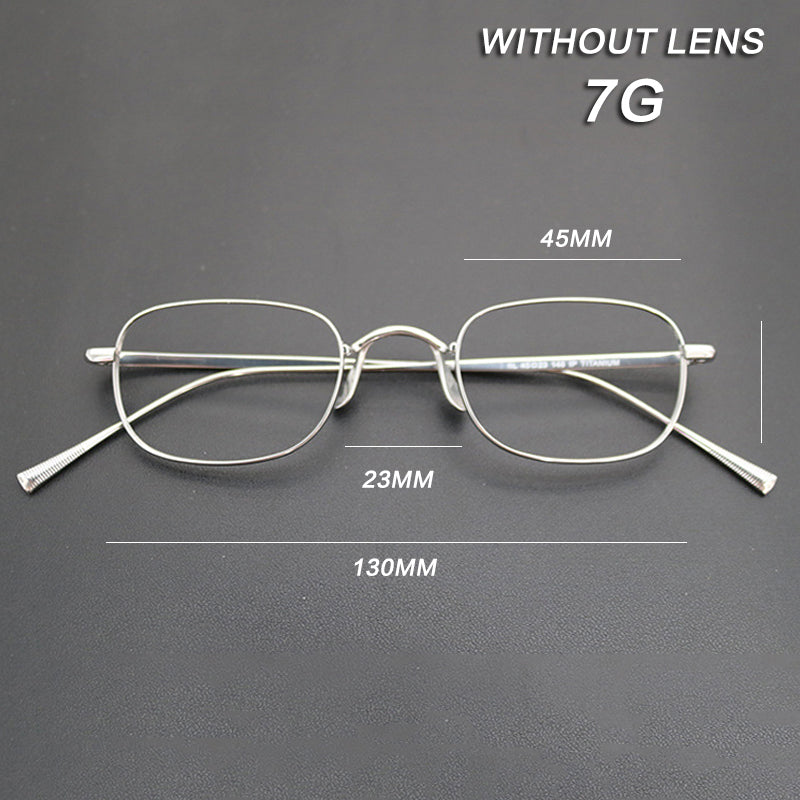 Gatenac Unisex Full Rim Square Titanium Frame Eyeglasses Gxyj708 Full Rim Gatenac