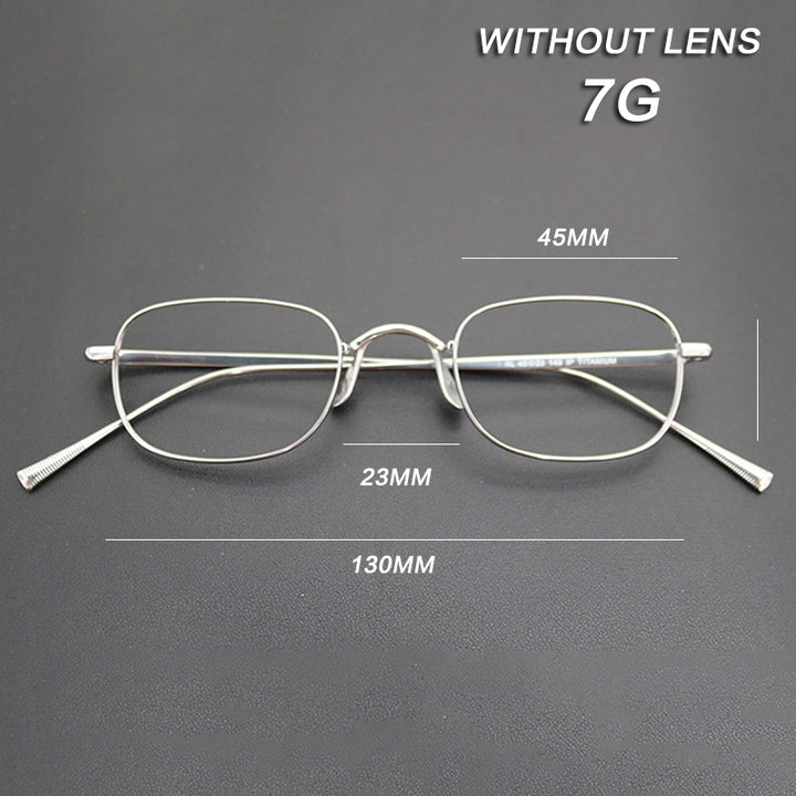 Gatenac Unisex Full Rim Square Titanium Frame Eyeglasses Gxyj708 Full Rim Gatenac