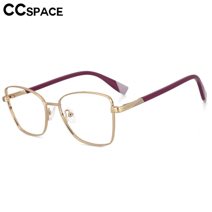 CCspace Women's Full Rim Square Alloy Frame Eyeglasses 53704 Full Rim CCspace