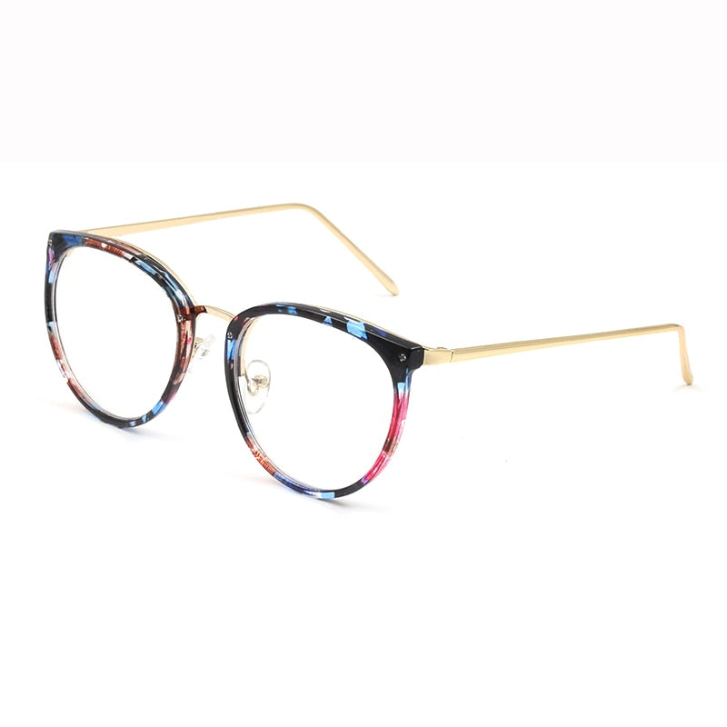 Hotochki Women's Full Rim Cat Eye Alloy PC Frame Eyeglasses 5969 Full Rim Hotochki flower