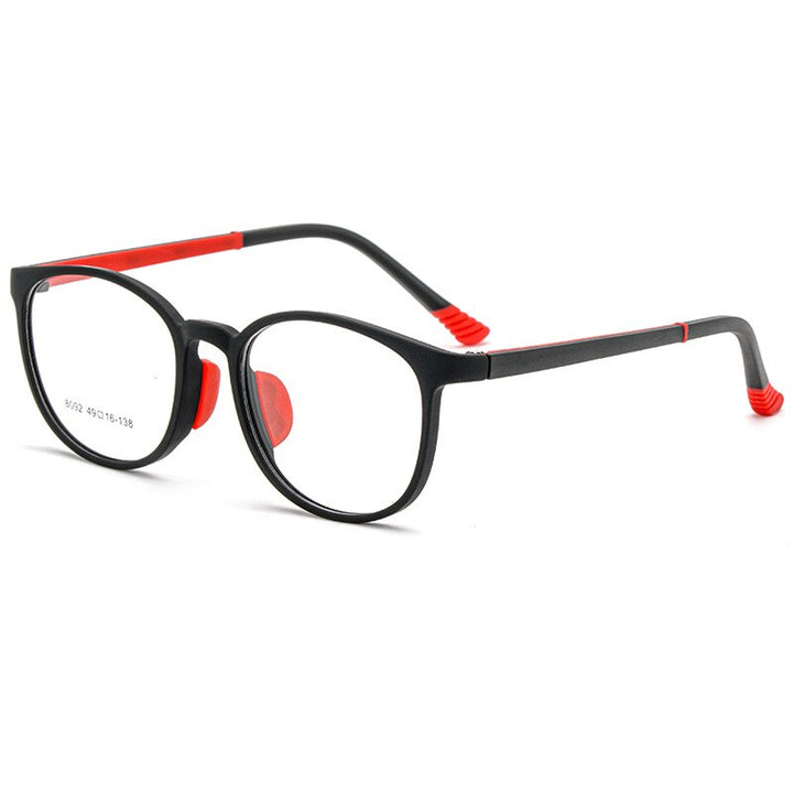 Aissuarvey Children's Tr90 Small Round Full Rim Frame Unisex Eyeglasses 8092 Full Rim Aissuarvey Eyeglasses Red  