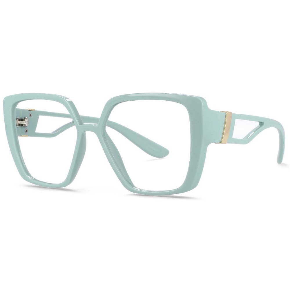 CCspace Unisex Full Rim Square Resin Frame Eyeglasses 54036 Full Rim CCspace C5Green