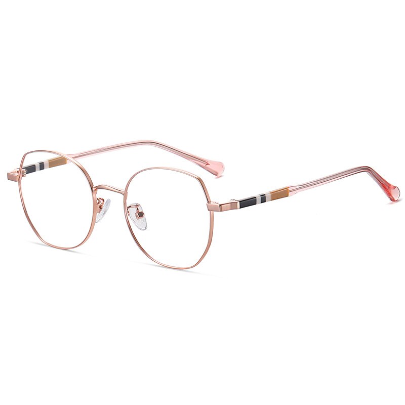 Hotony Unisex Full Rim Irregular Square Alloy Acetate Eyeglasses 1920 Full Rim Hotony