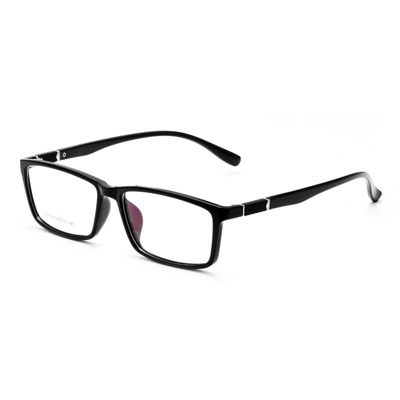 Yimaruili Men's Full Rim Square Frame Resin Eyeglasses D114 Full Rim Yimaruili Eyeglasses Brihgt Black China