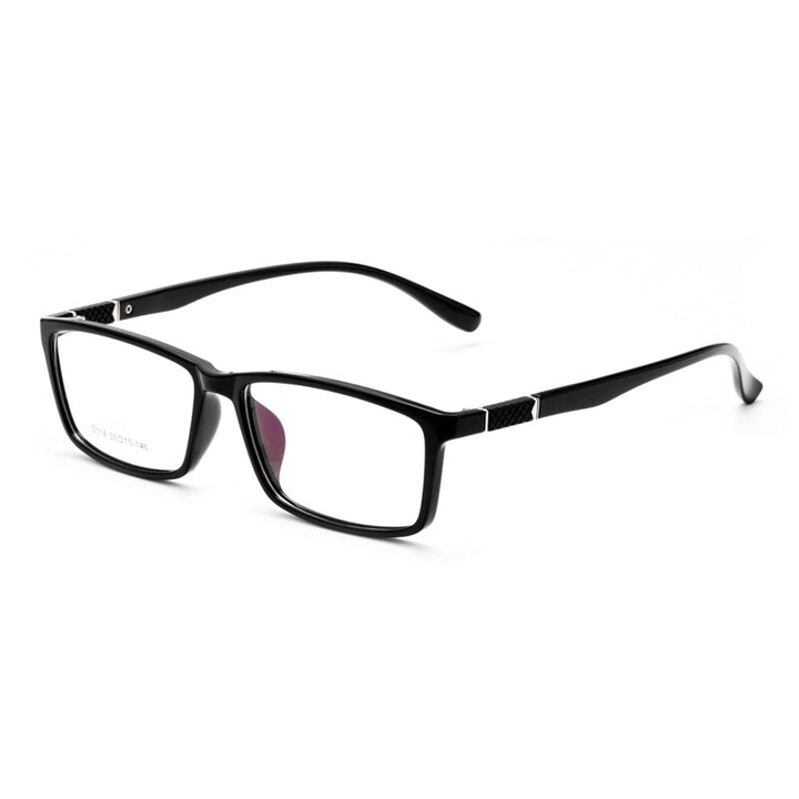 Yimaruili Men's Full Rim Square Frame Resin Eyeglasses D114 Full Rim Yimaruili Eyeglasses Brihgt Black China