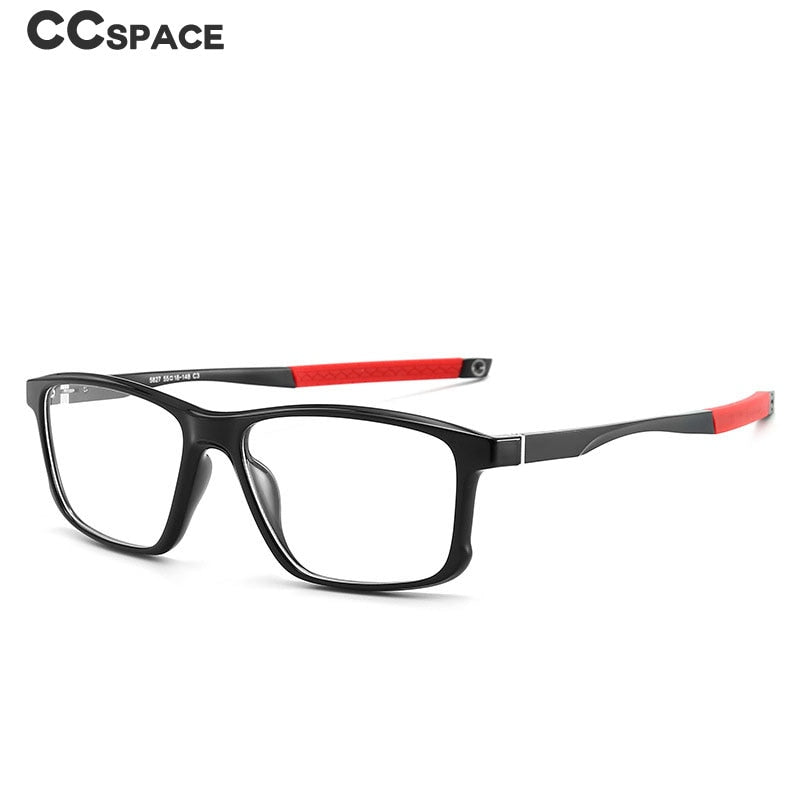 CCspace Unisex Full Rim Square Tr 90 Titanium Sport Eyeglasses 47547 Full Rim CCspace