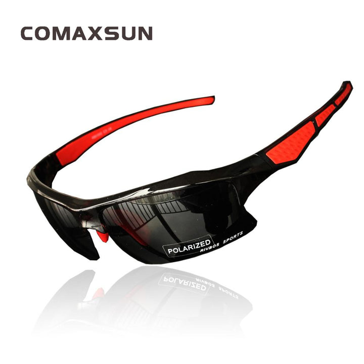 Comaxsun Men's Polarized Full Rim Rectangle Acetate Sport Sunglasses XQ129 Sunglasses Comaxsun Style 3 Black Red China