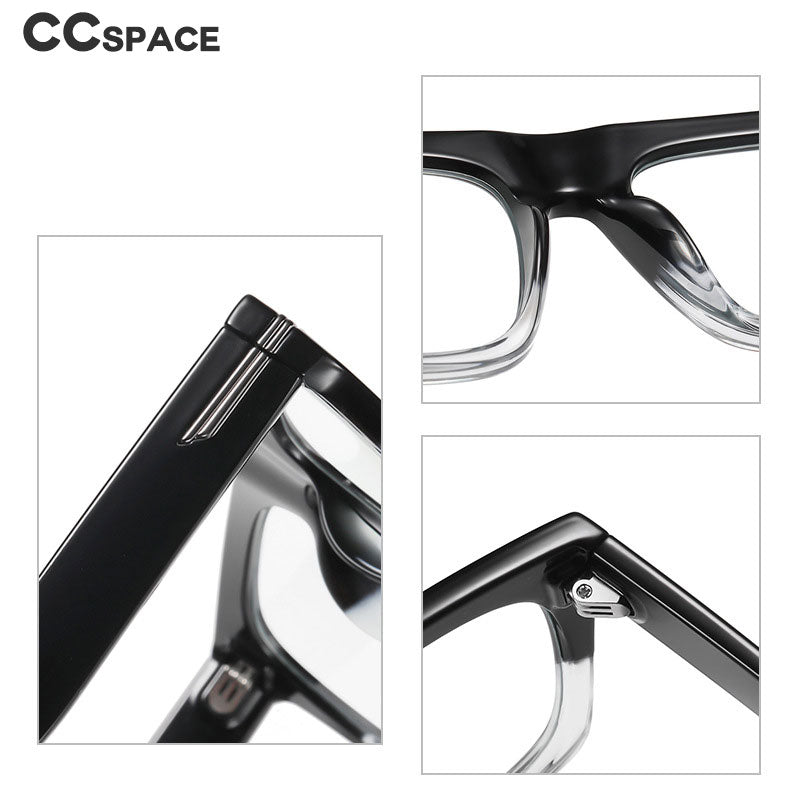 CCspace Unisex Full Rim Square Tr 90 Titanium Frame Eyeglasses 49362 Full Rim CCspace