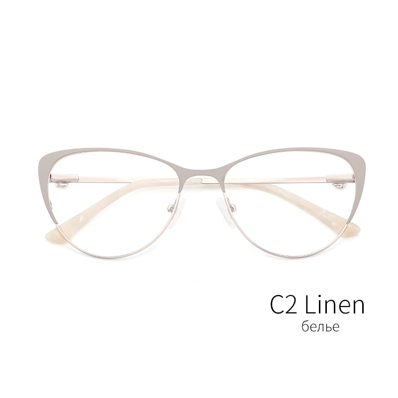 Kansept Metal Women Metal Glasses Frame Cat Eye Eyeglasses Frame 8045 Full Rim Kansept