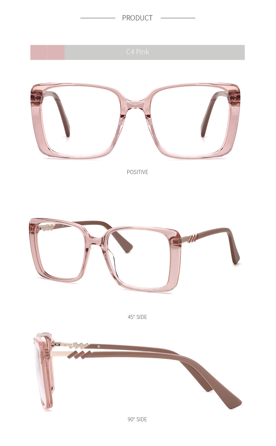 Kansept Women's Full Rim Square Acetate Alloy Frame Eyeglasses Mg6114 Full Rim Kansept