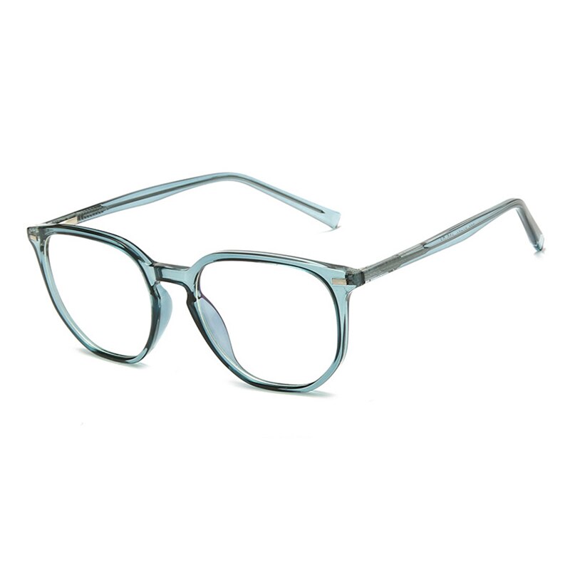 Handoer Unisex Full Rim Round Square Tr 90 Eyeglasses 203 Full Rim Handoer Blue