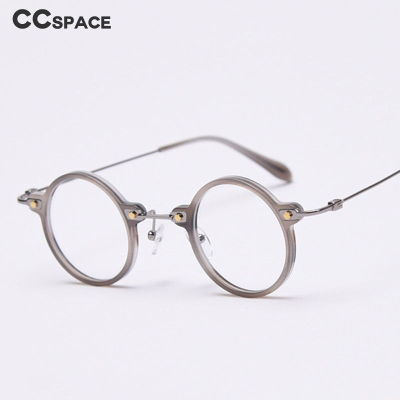 CCspace Unisex Full Rim Roud Acetate Frame Eyeglasses 49811 Full Rim CCspace