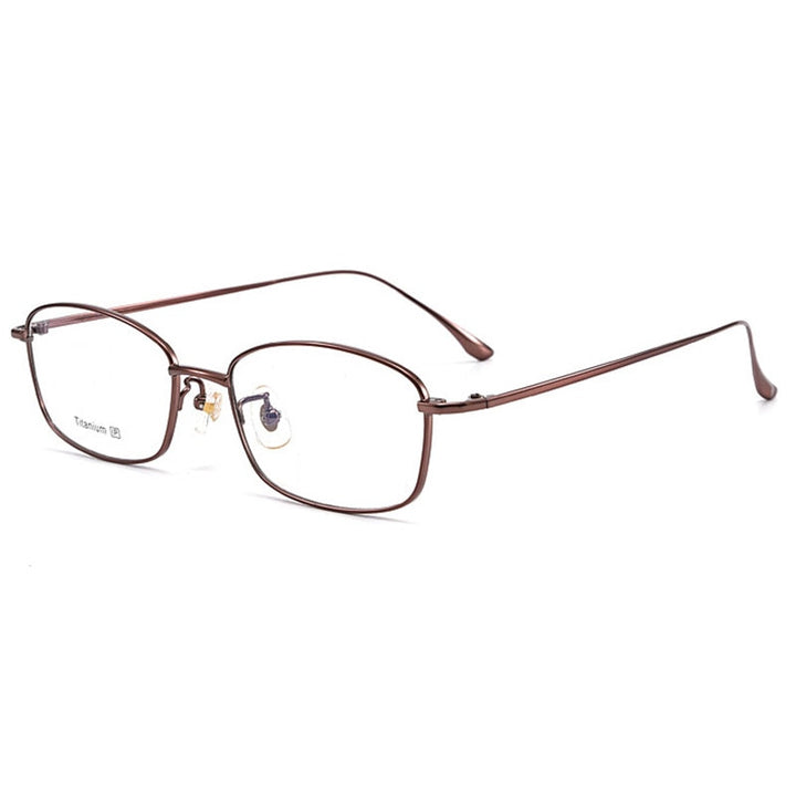 Hotochki Men's Full Rim Titanium Frame Eyeglasses 8508 Full Rim Hotochki Coffee
