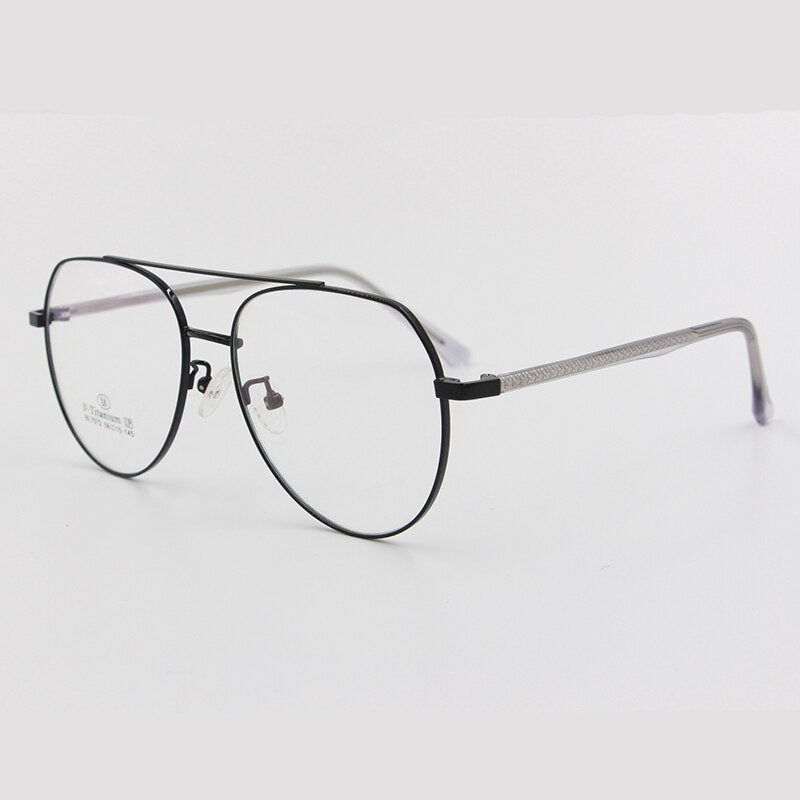 Unisex Full Rim Round Alloy Frame Eyeglasses Scbl7072 Full Rim Bclear   