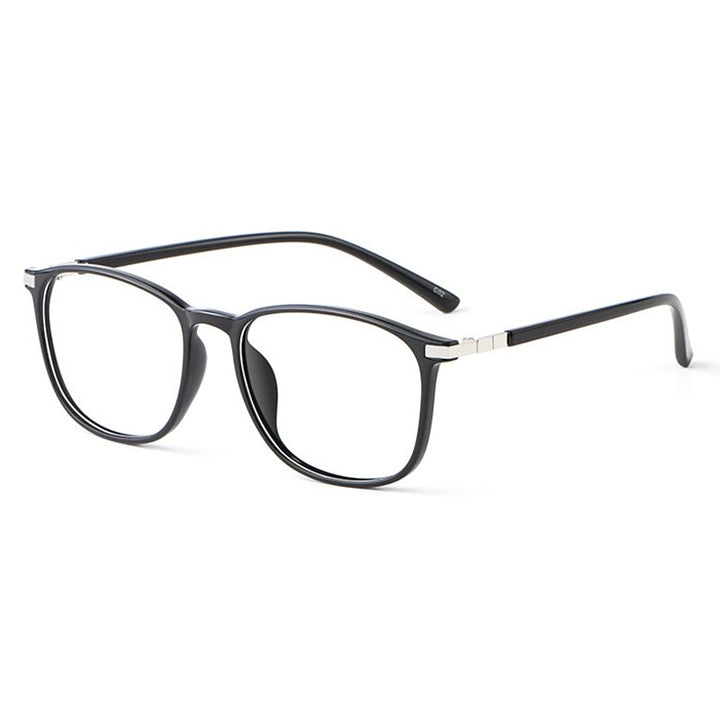 Yimaruili Unisex Full Rim TR 90 Resin Round Frame Eyeglasses 6621 Full Rim Yimaruili Eyeglasses Black