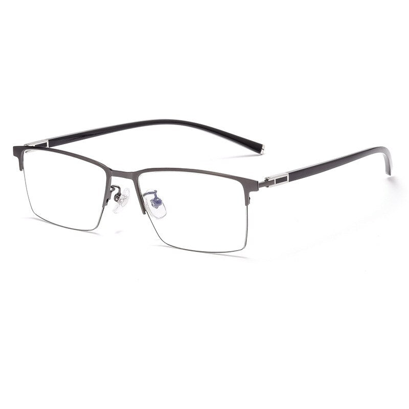 Yimaruili Men's Full Rim Titanium Alloy Frame Eyeglasses  P9832 Full Rim Yimaruili Eyeglasses Gun