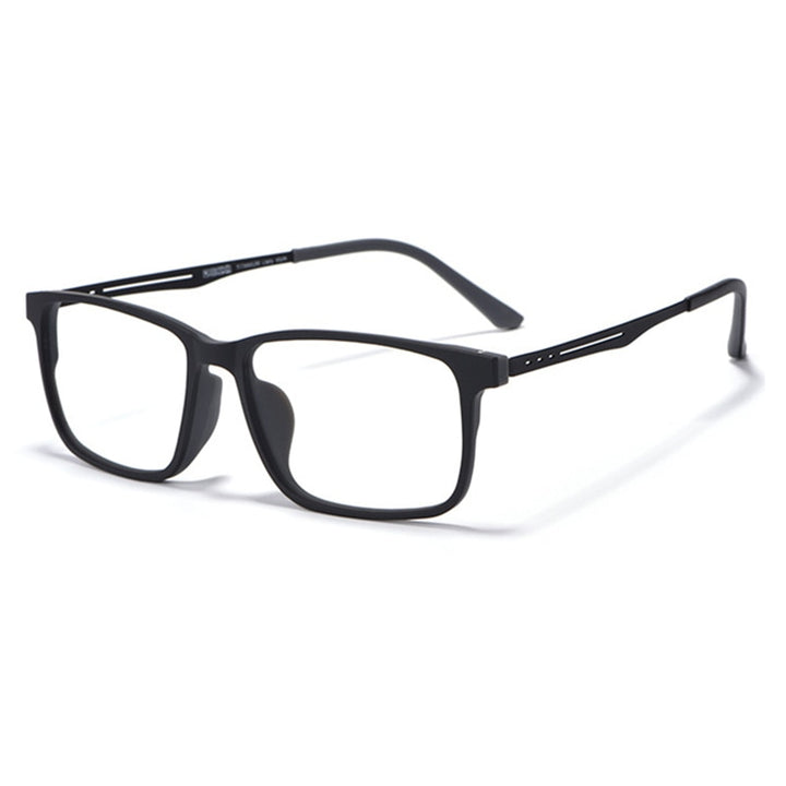 Hotony Unisex Full Rim TR 90 Square Frame Titanium Temple Eyeglasses 8838 Full Rim Hotony gray
