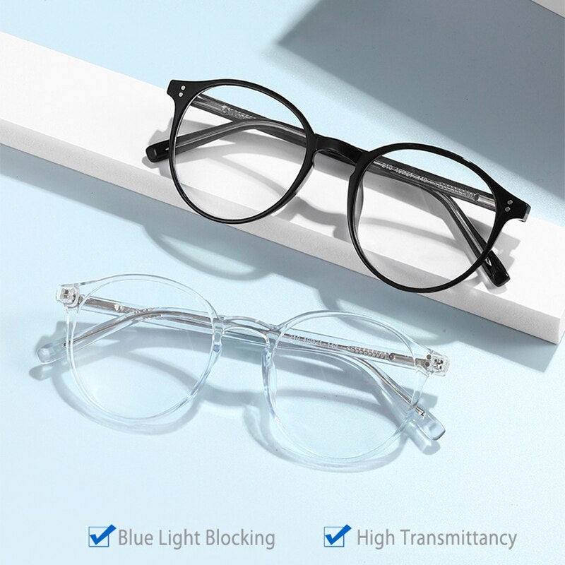 Handoer Unisex Full Rim Round Tr 90 Eyeglasses 210 Full Rim Handoer