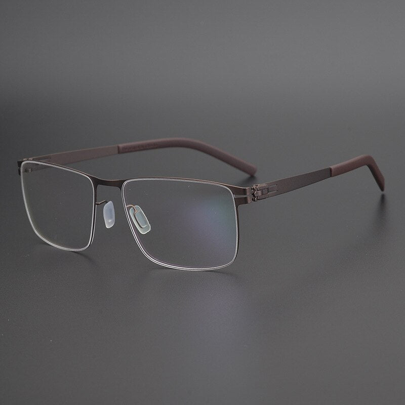 Gatenac Unisex Full Rim Square Titanium Alloy Screwless Frame Eyeglasses Gxyj655 Full Rim Gatenac 1