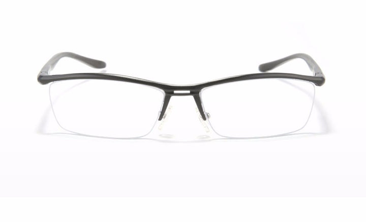 Hdcrafter Unisex Semi Rim Rectangle Titanium Frame Eyeglasses Lv130 Semi Rim Hdcrafter Eyeglasses