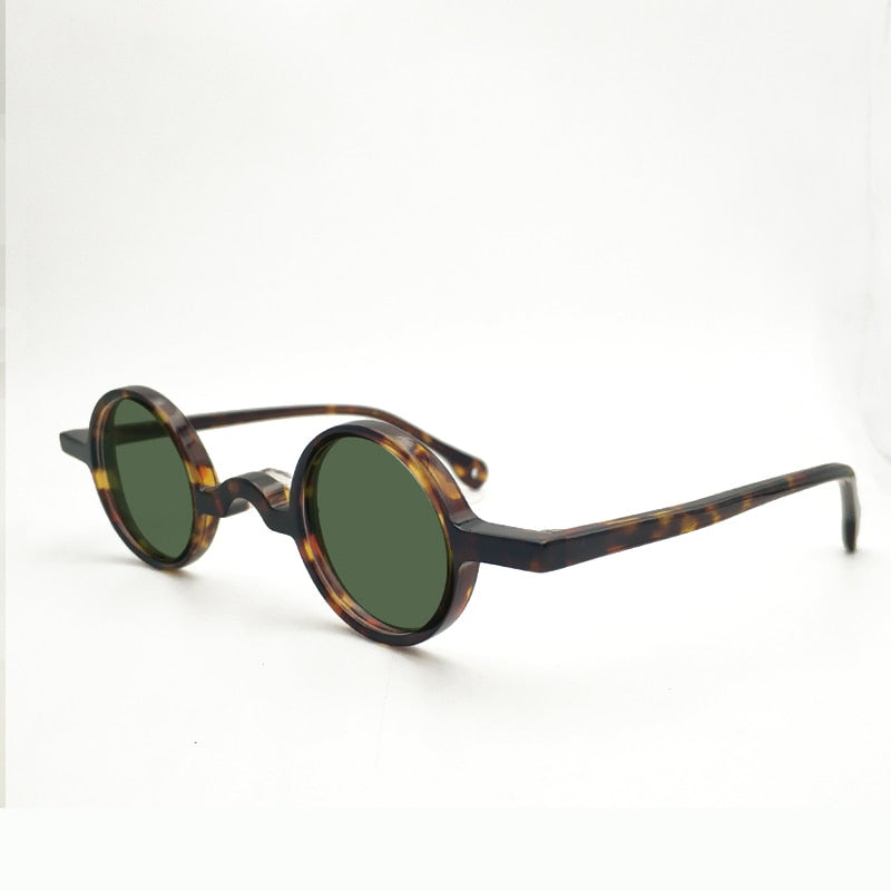 Yujo Men's Acetate Round Full Rim Polarized Sunglasses P001 Sunglasses Yujo